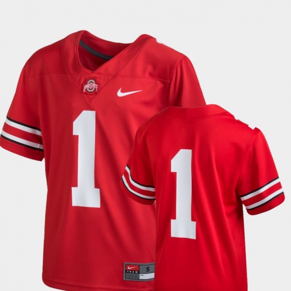 Ohio State Buckeyes #1 Youth Team Replica College Football Jersey - Scarlet